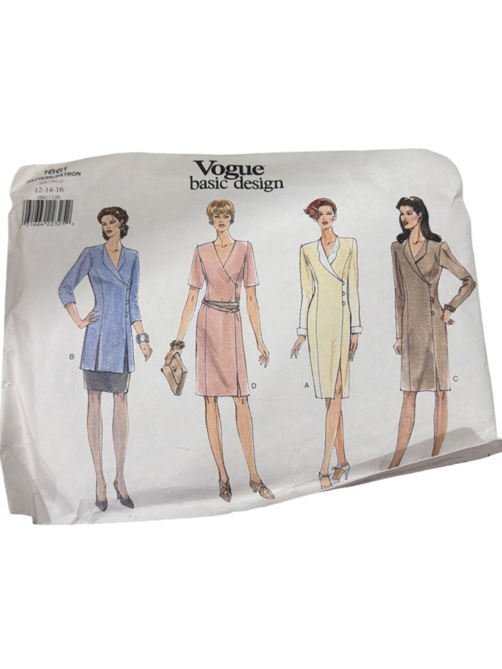 Vogue Basic Design Misses Dress Tunic & Skirt Sewing Pattern 1661 Sizes 12-14-16